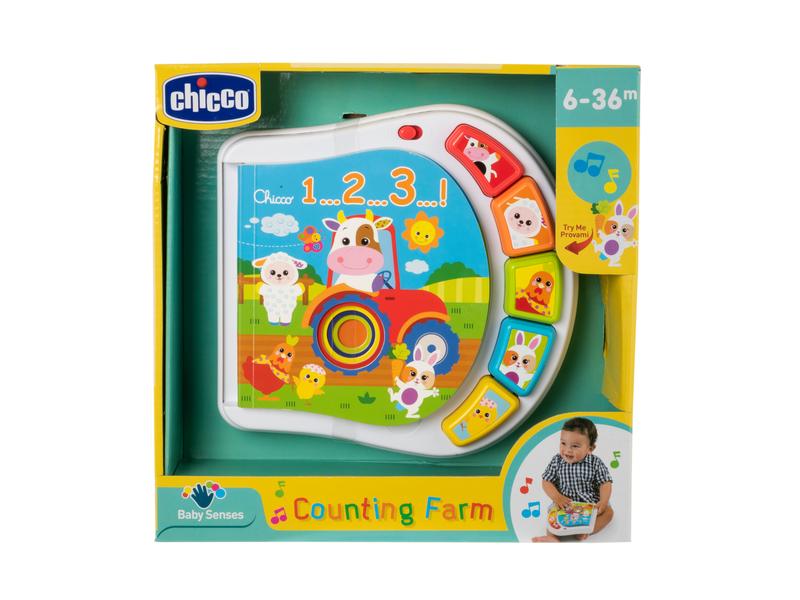 Chicco Beschäftigungsspielzeug Zahlen Farmbuch Batteriebetriebenes, elektronisches Buch