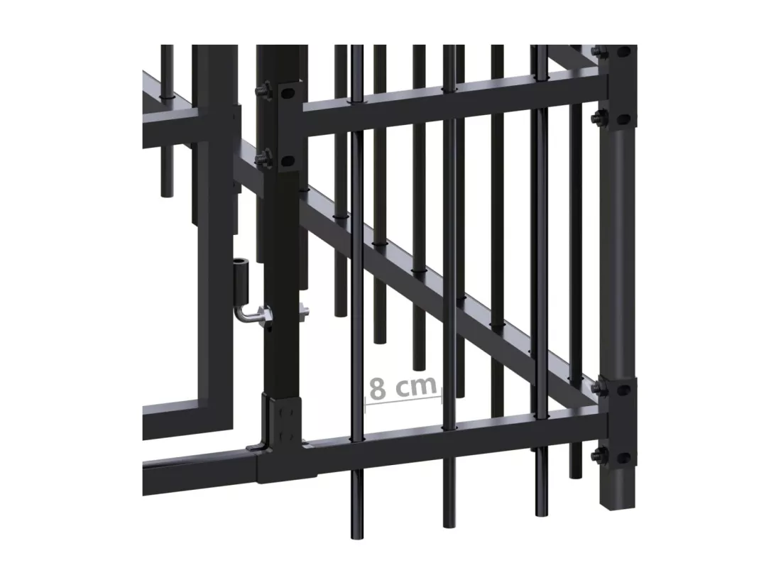 Chenil cage enclos pac noire 864 x 576 x 200 cm 02_0041855