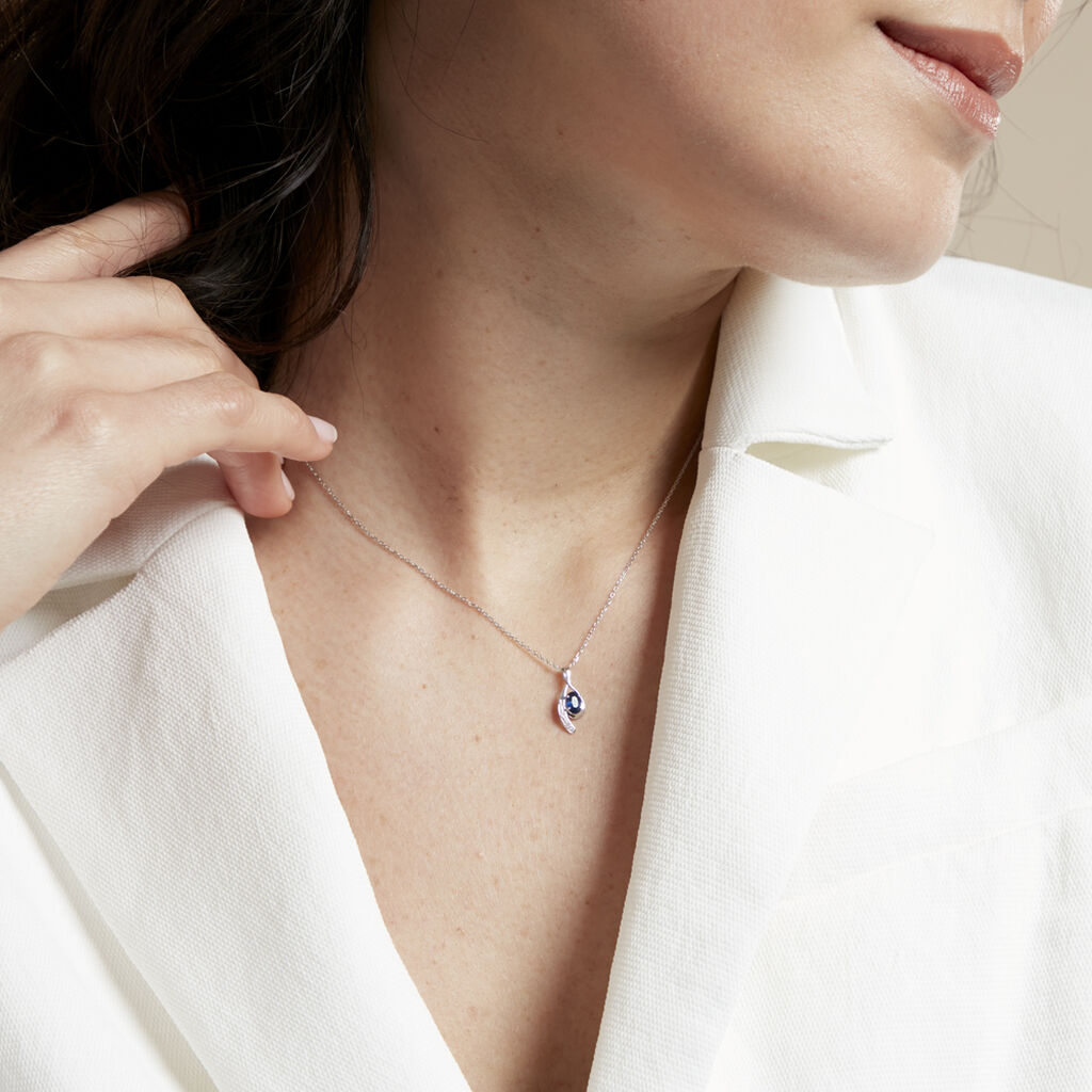 Collier Emotion Or Blanc Saphir Diamant