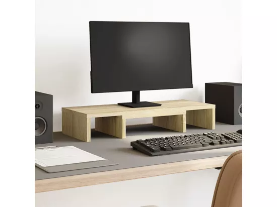 Support de moniteur réglable chêne sonoma bois d'ingénierie