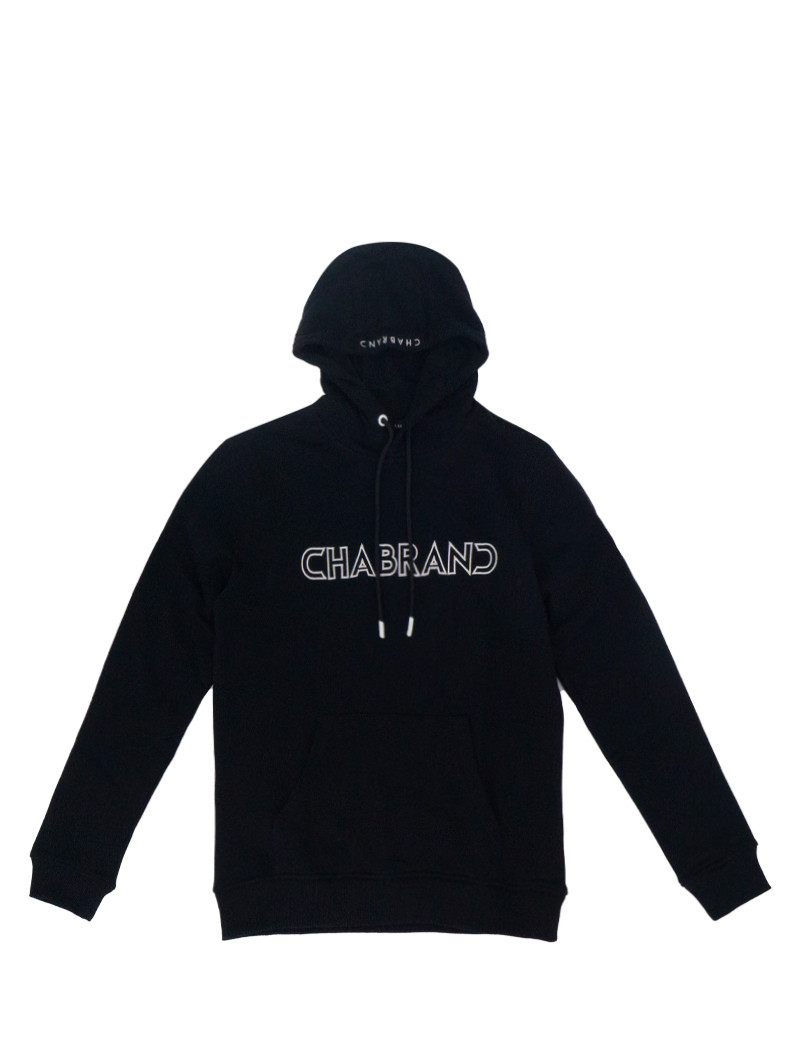 CHABRAND SWEAT CAPUCHE HOMME LOGO NOIR