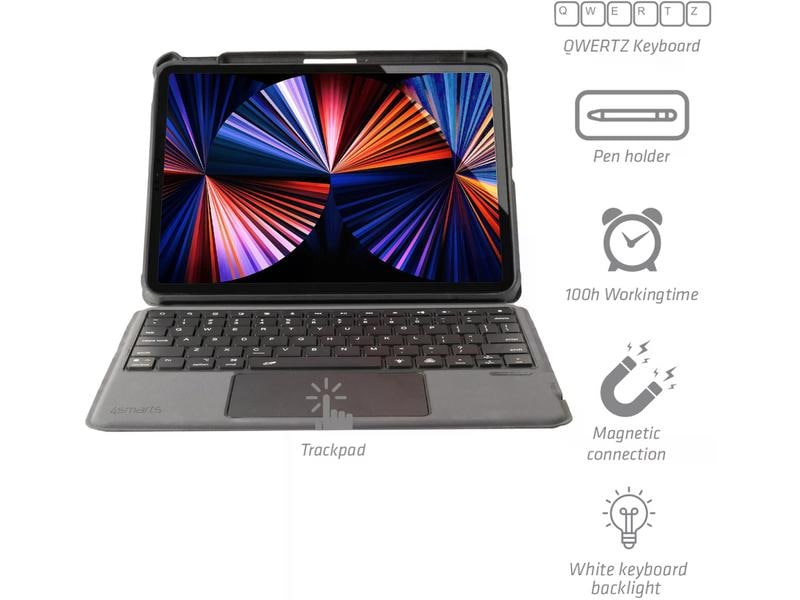 4smarts Tablet Tastatur Cover Solid Pro für iPad 10. / 11. Tastaturcover für das Apple iPad (10. Gen.)/iPad (A16/2025/11. Gen.)