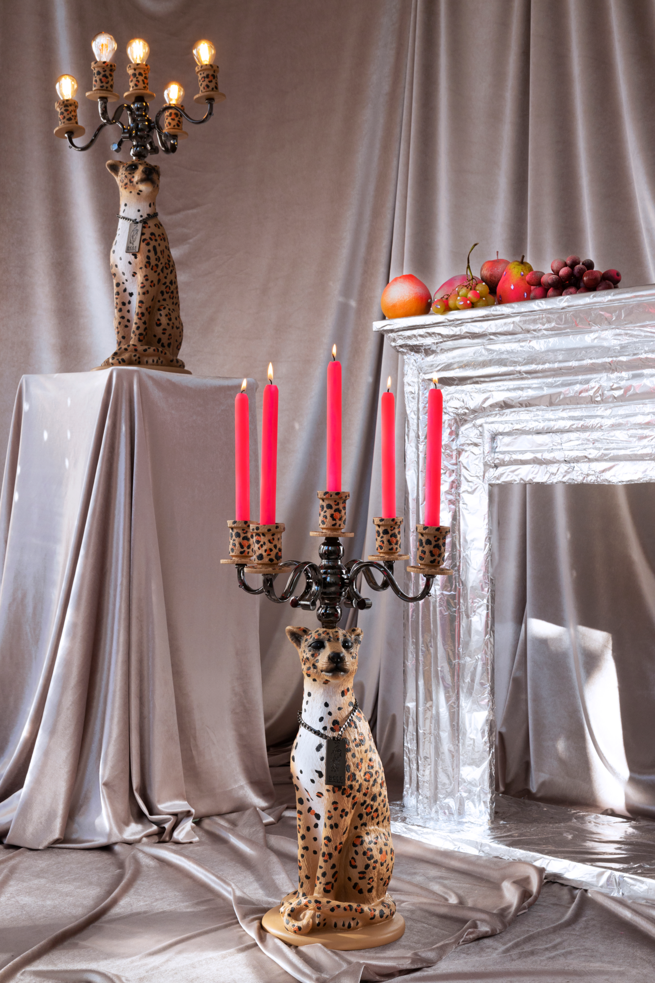 Bold Monkey vloerlamp Proudly Crowned Panther Bold Monkey Proudly Crowned Panther Vloerlamp Gestipt