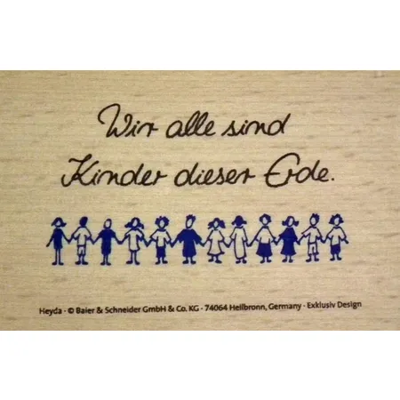 Heyda 4888609 Poesiestempel Wir alle sind Kinder dieser Erde
