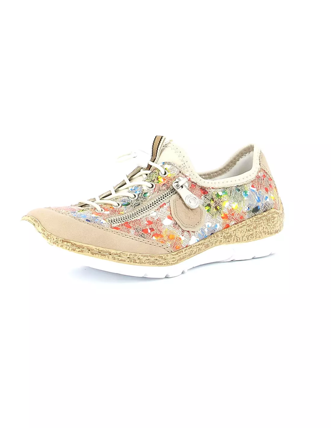 RIEKER N4263 - Baskets NUDE/GINGER-MULTI