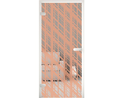 Pertura glazen deur Mynd Graphic 06 oranje 70,9 x 197,2 x 0,8 cm DIN Links