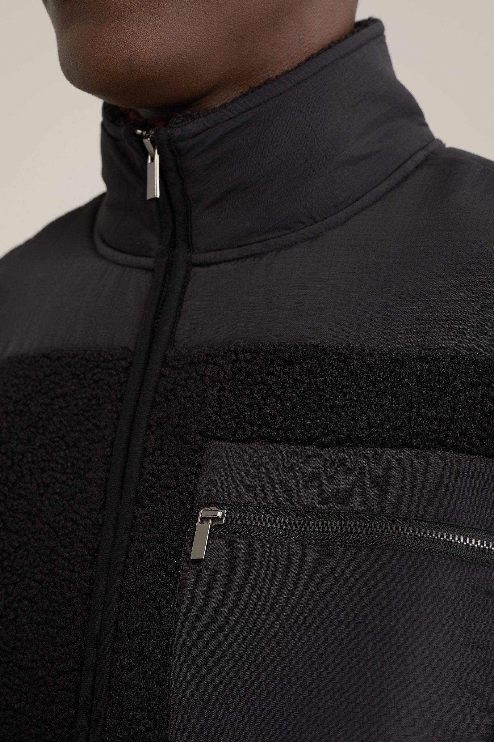 teddy bodywarmer WE Fashion Zwart