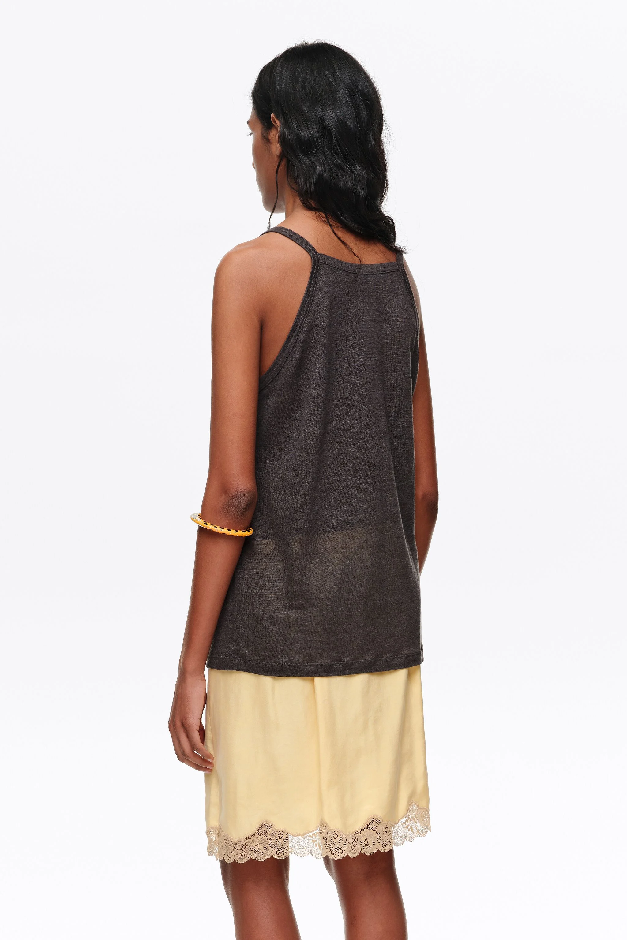 Top de linho antracite Positional Sun