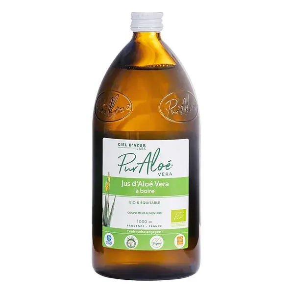 Suco de Aloe Vera Orgânico Puro para Beber 1L