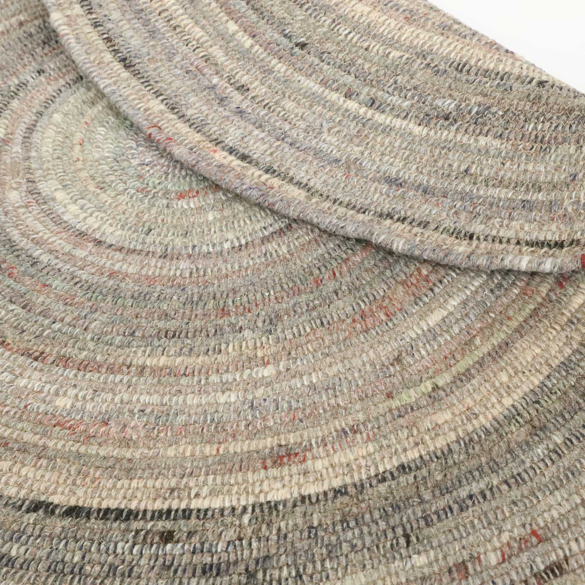 Teppich 'Korei' aus Schurwolle, Brauntöne/beige, Ø 120 cm von fischer's lagerhaus