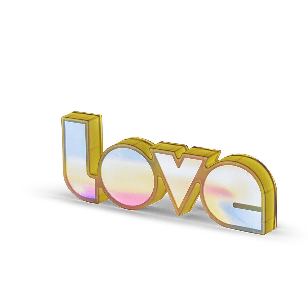 Mot lumineux Love à poser polypropylène et plastique multicolore