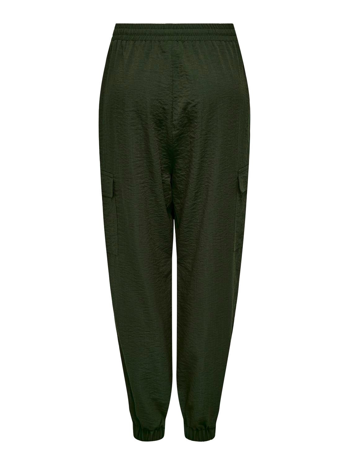 ONLKATINKA Hohe Taille Normal geschnitten Cargo-Hose Forest Night