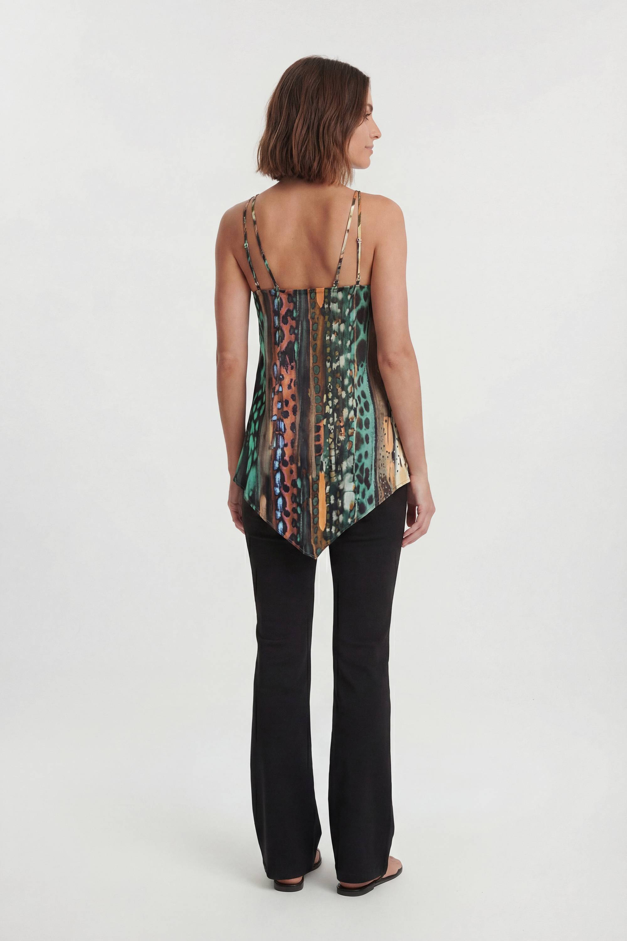 KarenMillen Haut En Satin De Viscose À Imprimé Animalier Multicolore