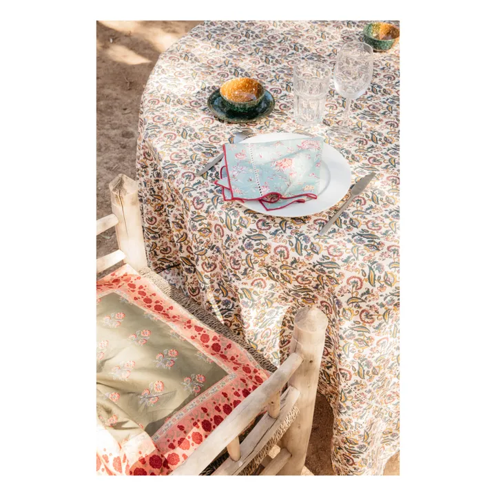 Louise Misha Serviettes de table Carlotta - Set de 4 | Bleu turquoise