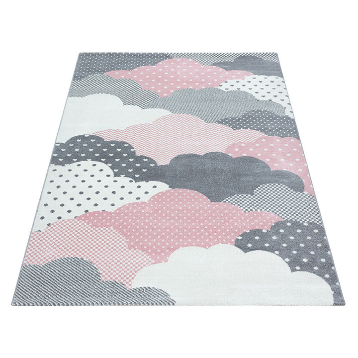 Kindervloerkleed - Bambi Wolken Roze | Speels design
