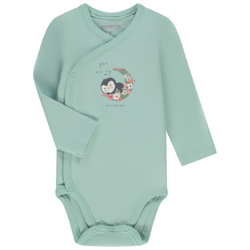 Lot de 7 bodies en jersey print fantaisie pour bébé fille - Vert