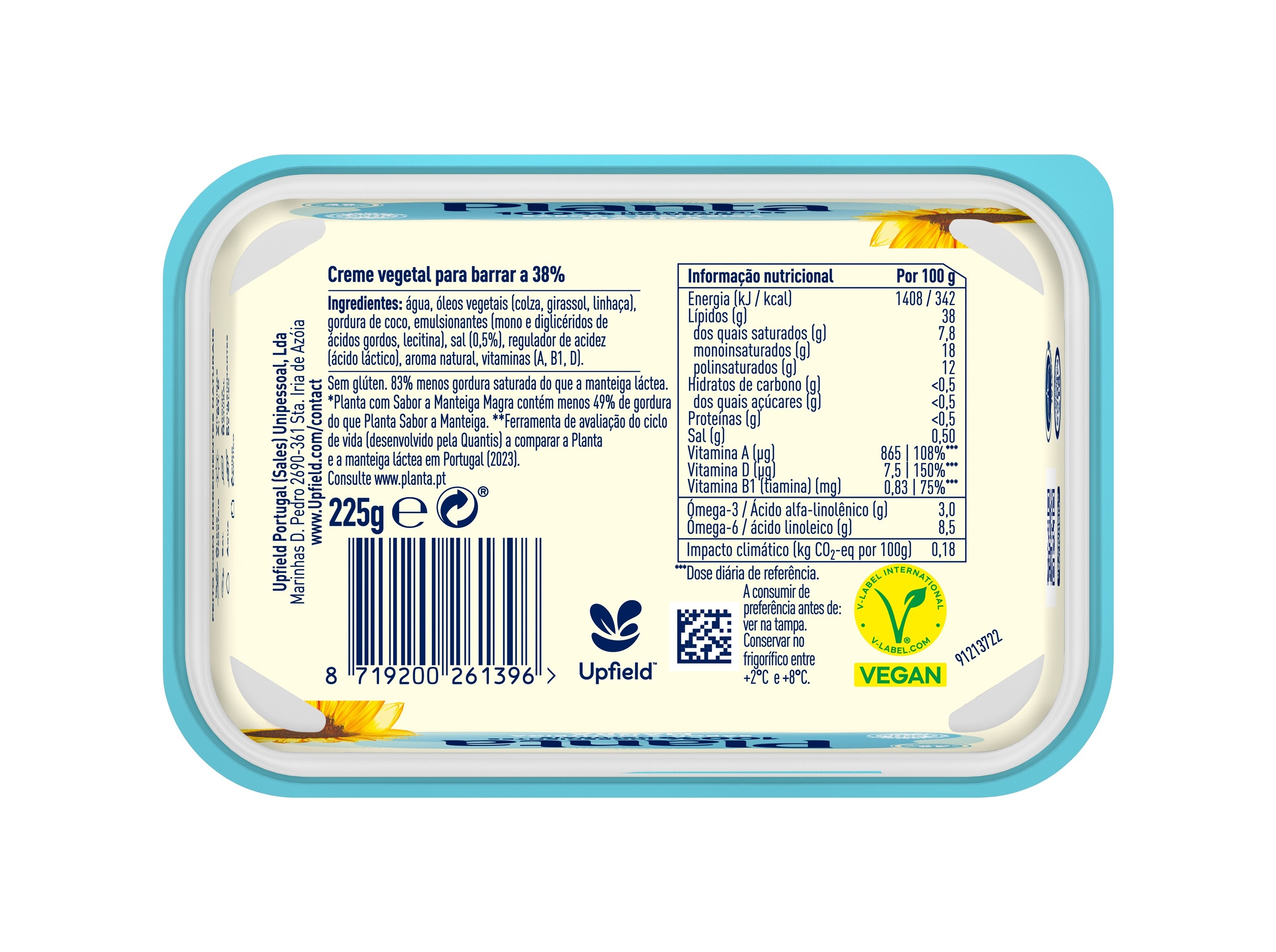 CREME VEGETAL PLANTA P/ BARRAR SM MAGRA 225G