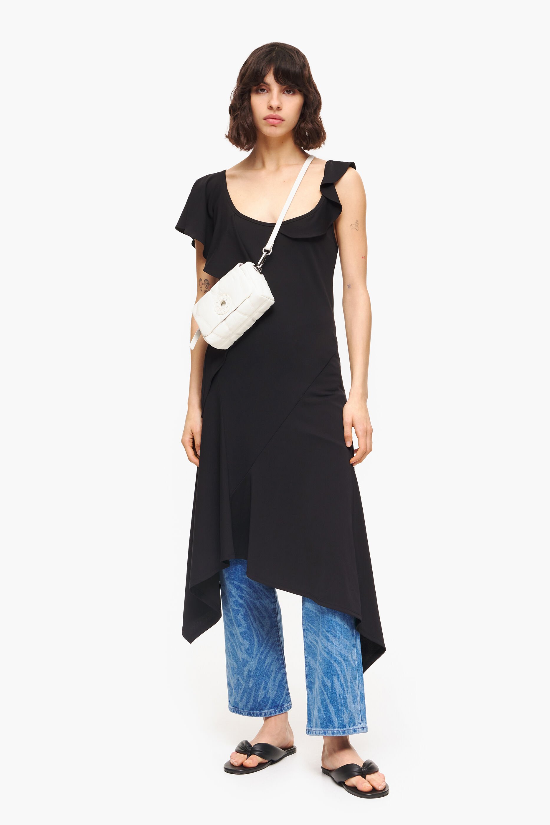 Bolsa de ombro XS em nylon (formato de osso)