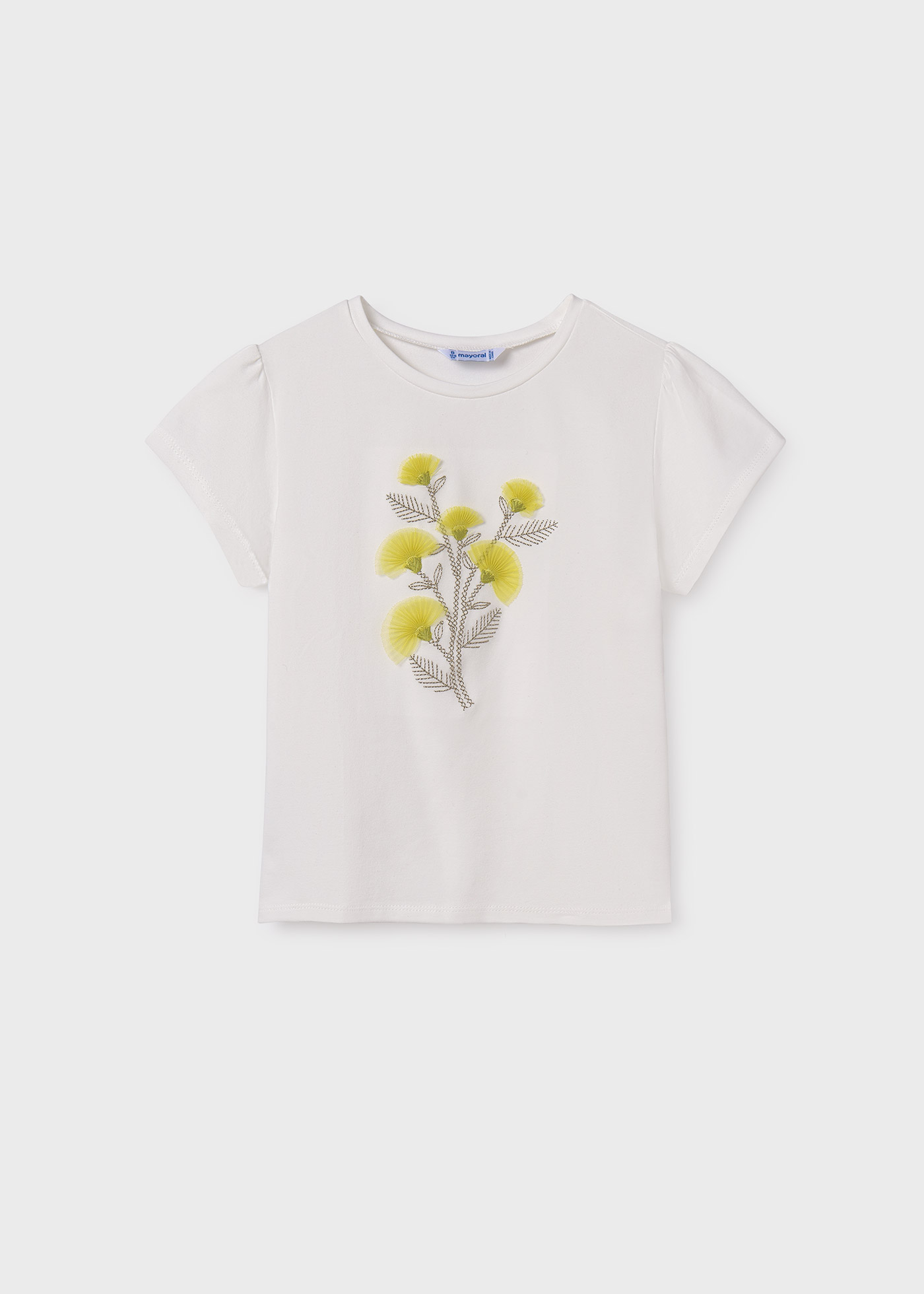 Camiseta floral bordada Quartz para meninas