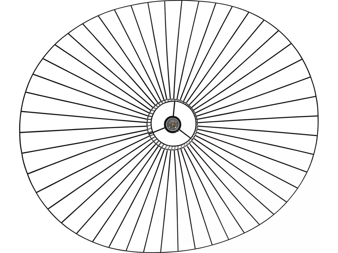 Lampe de Plafond - Lampe Suspendue Design Pamela - 140cm - Vertical Noir