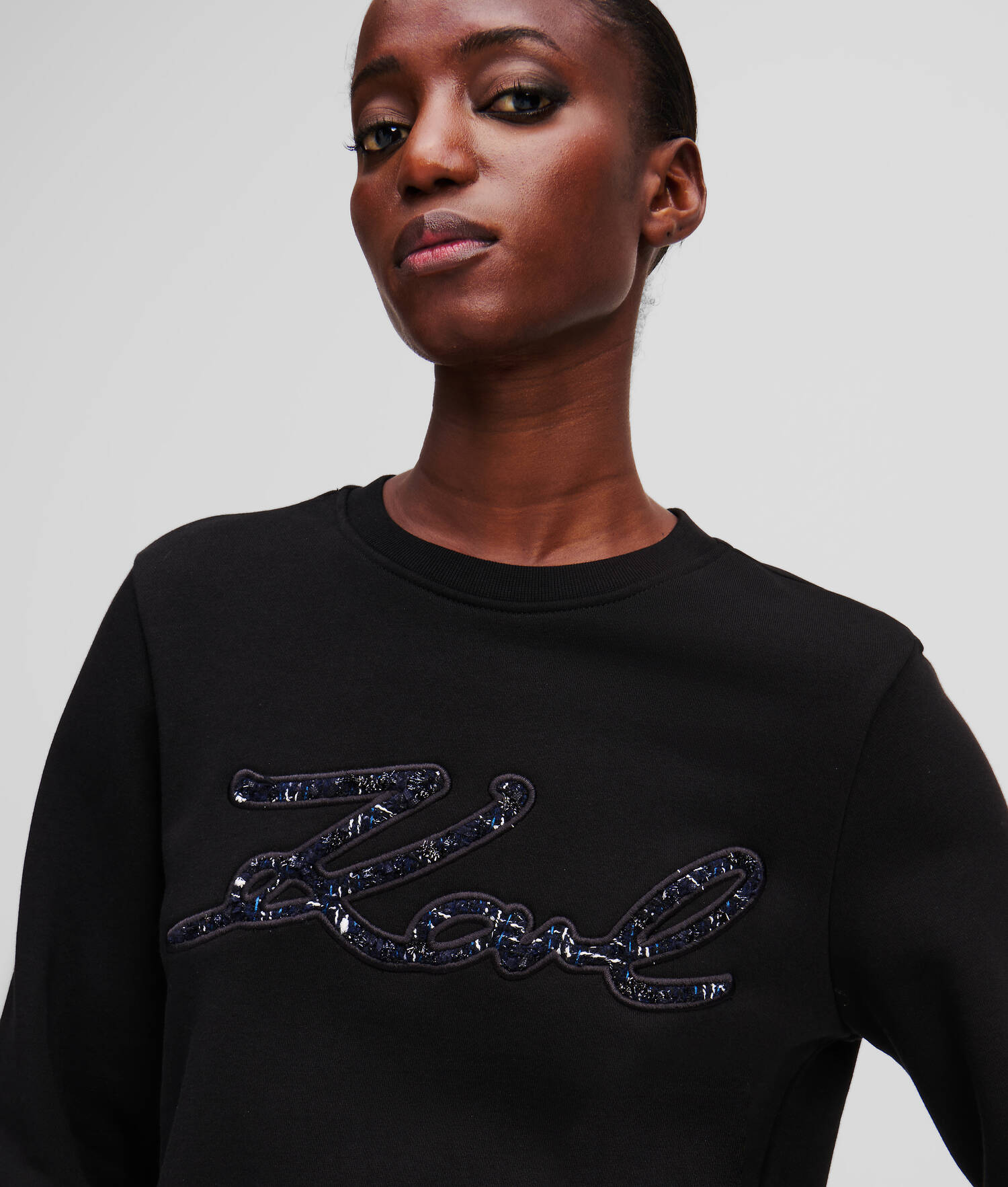 SWEAT-SHIRT EN BOUCLÉ KARL SIGNATURE