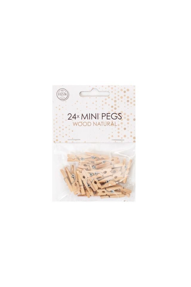 Mini Knijpers Hout 24st
