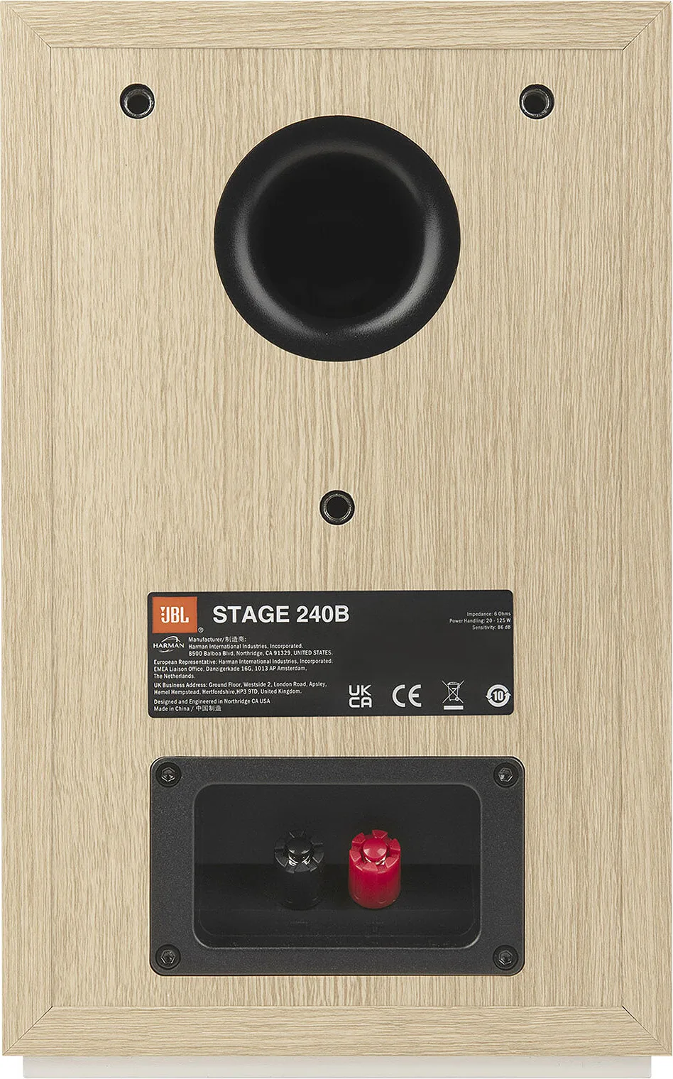 JBL 240B Bois clair (la paire) Enceintes bibliothèque