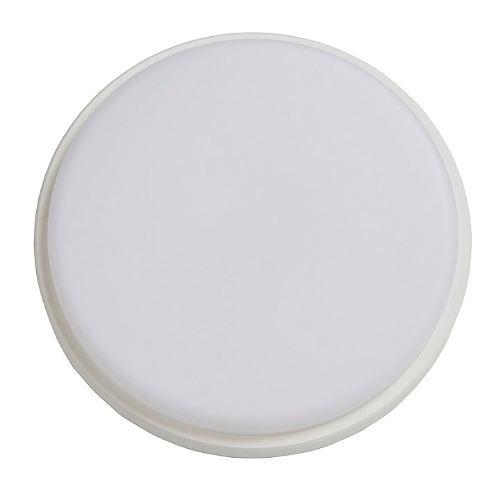 Applique hublot LED intégrée Davenpo 900lm 13W IP44 Colours 28cm blanc