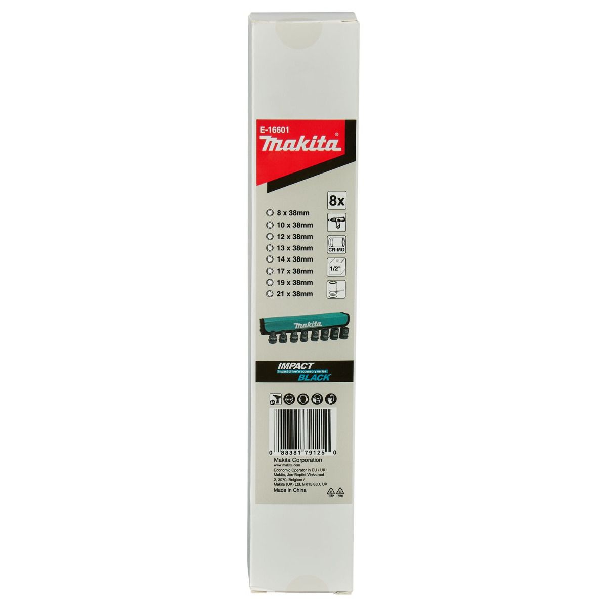 Makita E-16601 Impact Black krachtdoppenset 1/2\