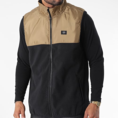 Veste Polaire Sans Manches Thatcher A7S88 Noir Camel