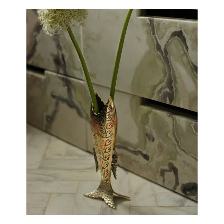 Doing Goods Vase Miracle Fish | Gold