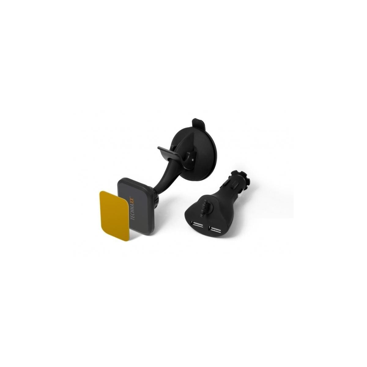 Technaxx magnetisk bilholder for smarttelefoner og nettbrett + billader (TE09)