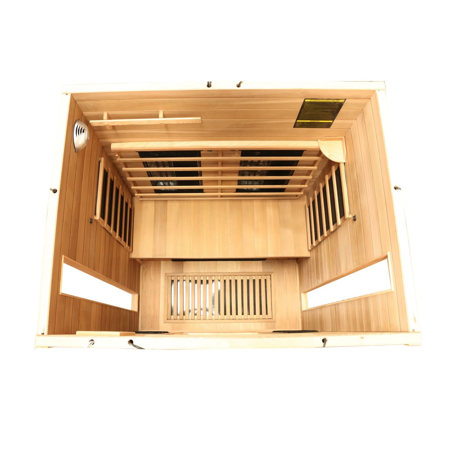 Dewello® Infrarotkabine Infrarotsauna PIERSON PRO 135cm x 105cm Hemlock-Zeder inkl. DUO Strahler, Vollspektrumstrahler, Bodenstrahler