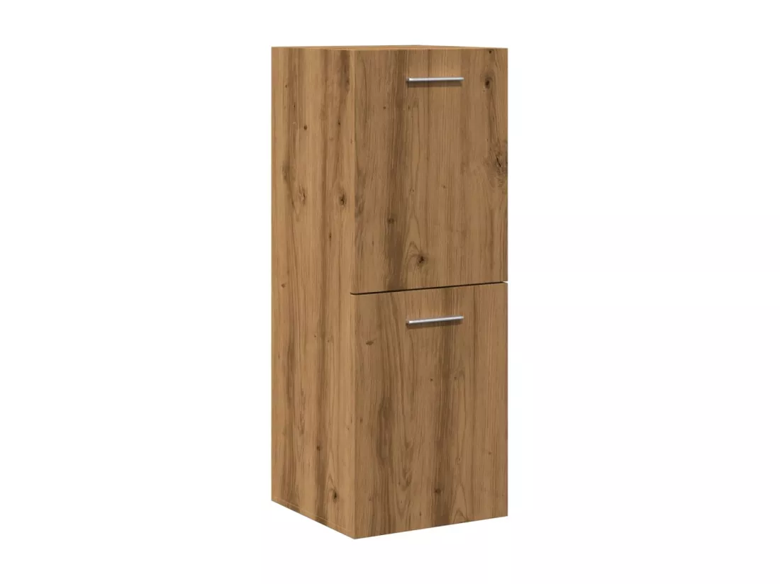 Armoire de salle de bain suspendue chêne artisanal 30x30x80 cm