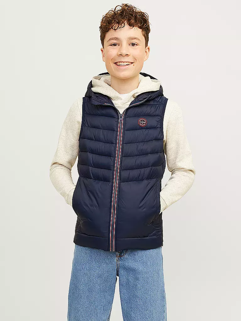JACK & JONES Jungen Steppgilet JJESPRINT PUFFER dunkelblau