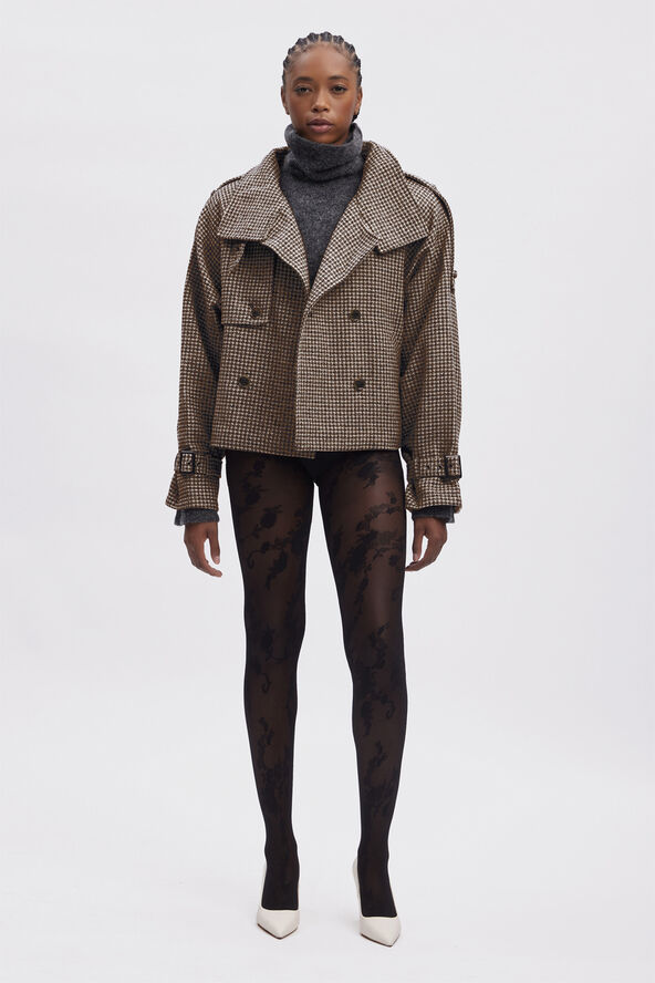 Gestuz AvicGZ jacket Brown/black houndstooth