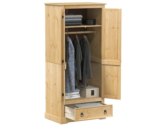 VIDAXL - Armoire Garde-robe corona 76x50x170 cm bois de pin massif