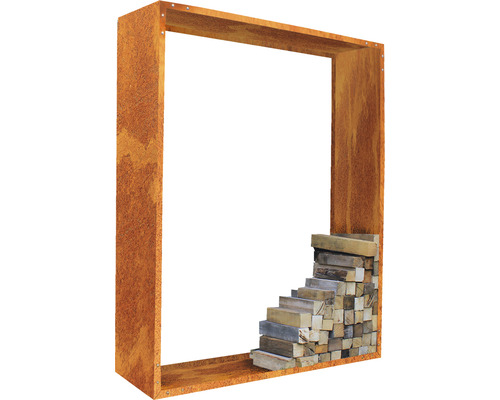 Haardhoutopslag Palatino Corten 150 x 40 x 180 cm bruin