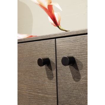 Hermeta cilinder meubelknop M4 20x23 mm zwart