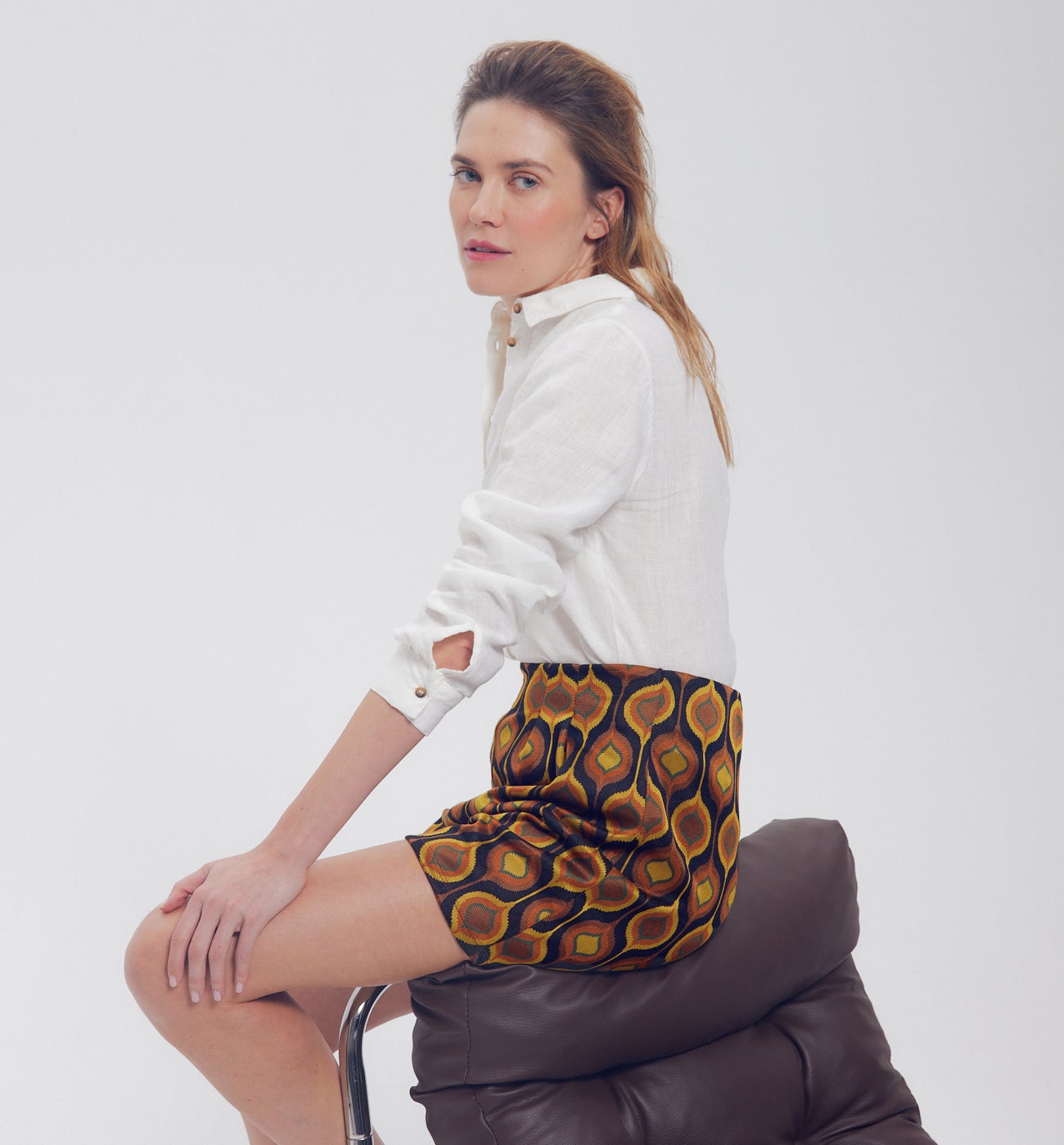 Short à motifs jacquard Femme - Imprimé noir