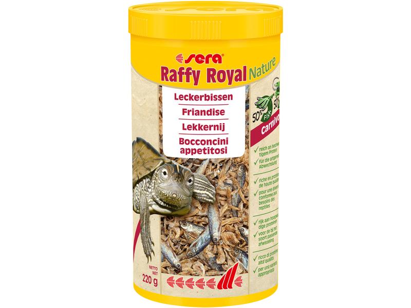 sera Leckerbissen Raffy Royal Nature, 1000 ml, 220 g Mischfuttermittel für alle Wasserschildkröten