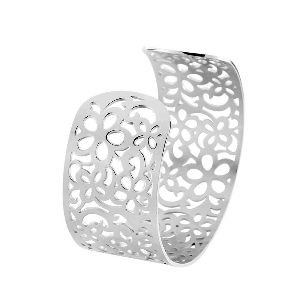 Bracelet Manchette Brenda Acier Blanc