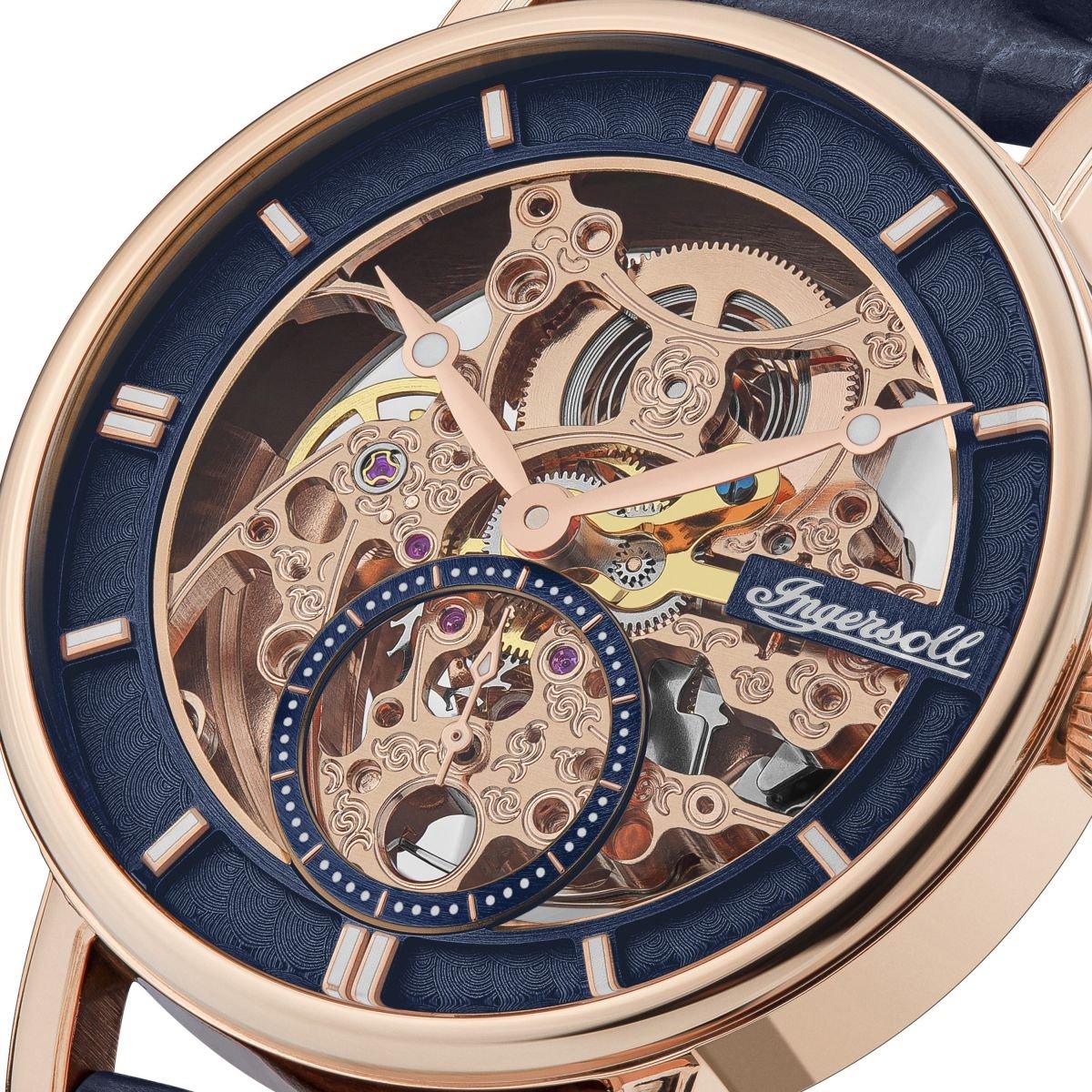 Ingersoll 1892 Mens Ingersoll Herald Automatic Blue Gold Watch