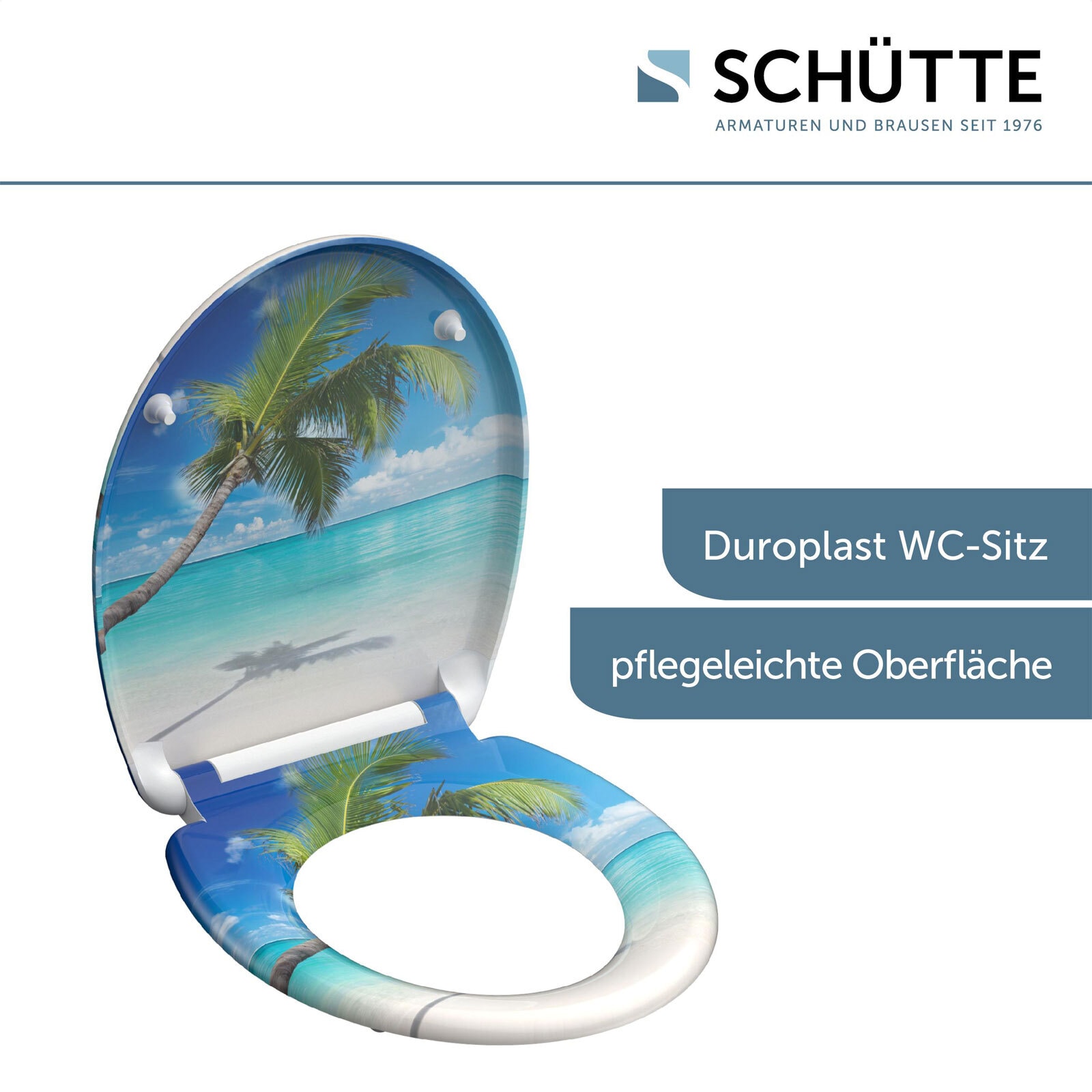 SCHÜTTE WC-Sitz Caribbean Duroplast Absenkautomatik Schnellverschluss