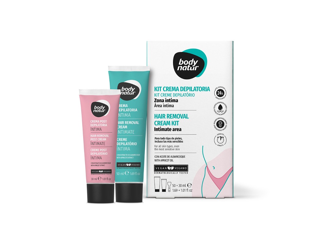 CREME DEPILATÓRIO BODY NATUR KIT ZONAS SENSÍVEIS 50   30 ML