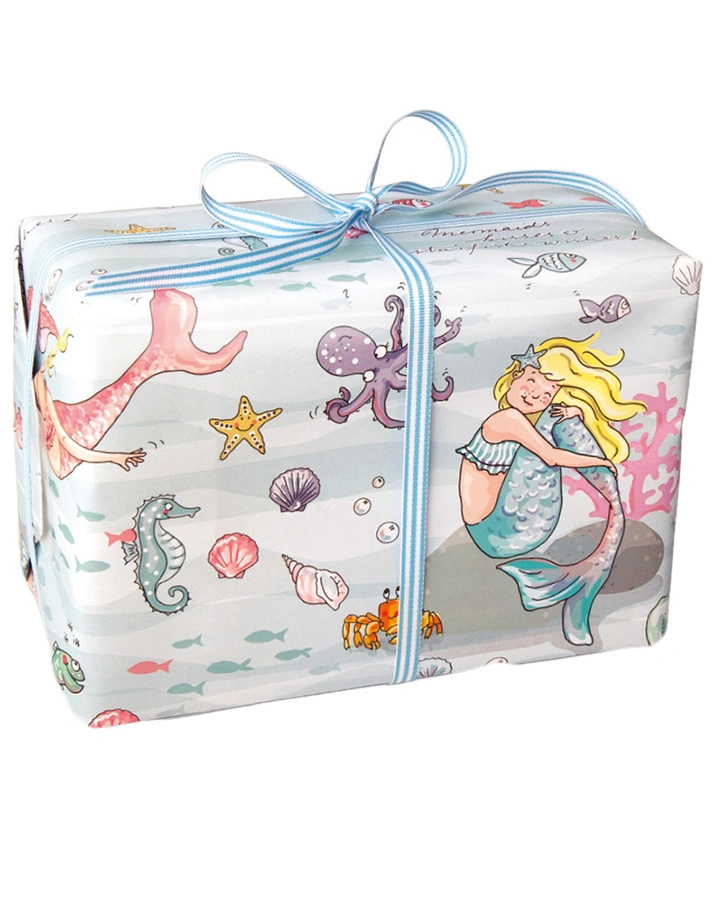 Geschenkpapier MEERJUNGFRAU (69x49 cm) 5er-Set in bunt