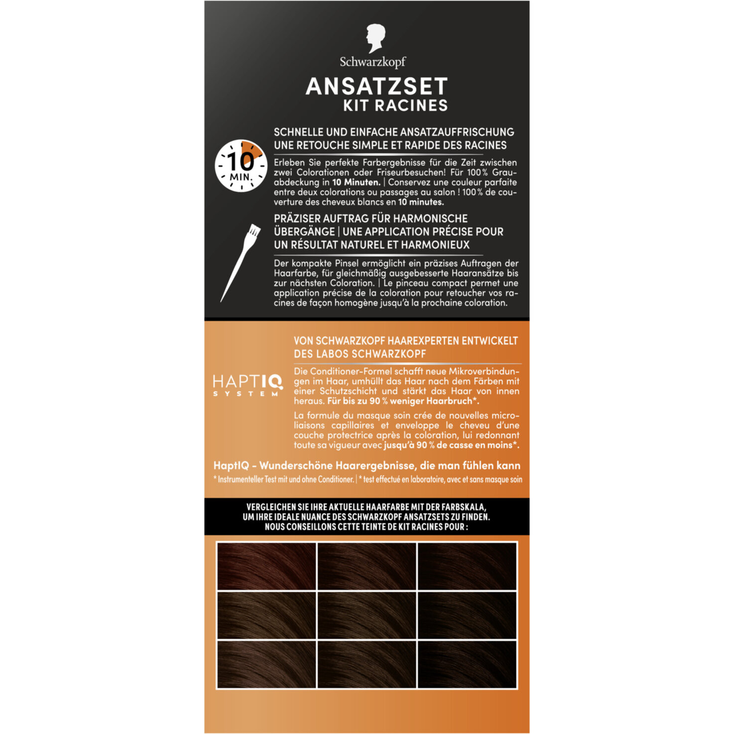 Schwarzkopf Ansatzset Ansatz-Kaschierung A4 Dunkelbraun
