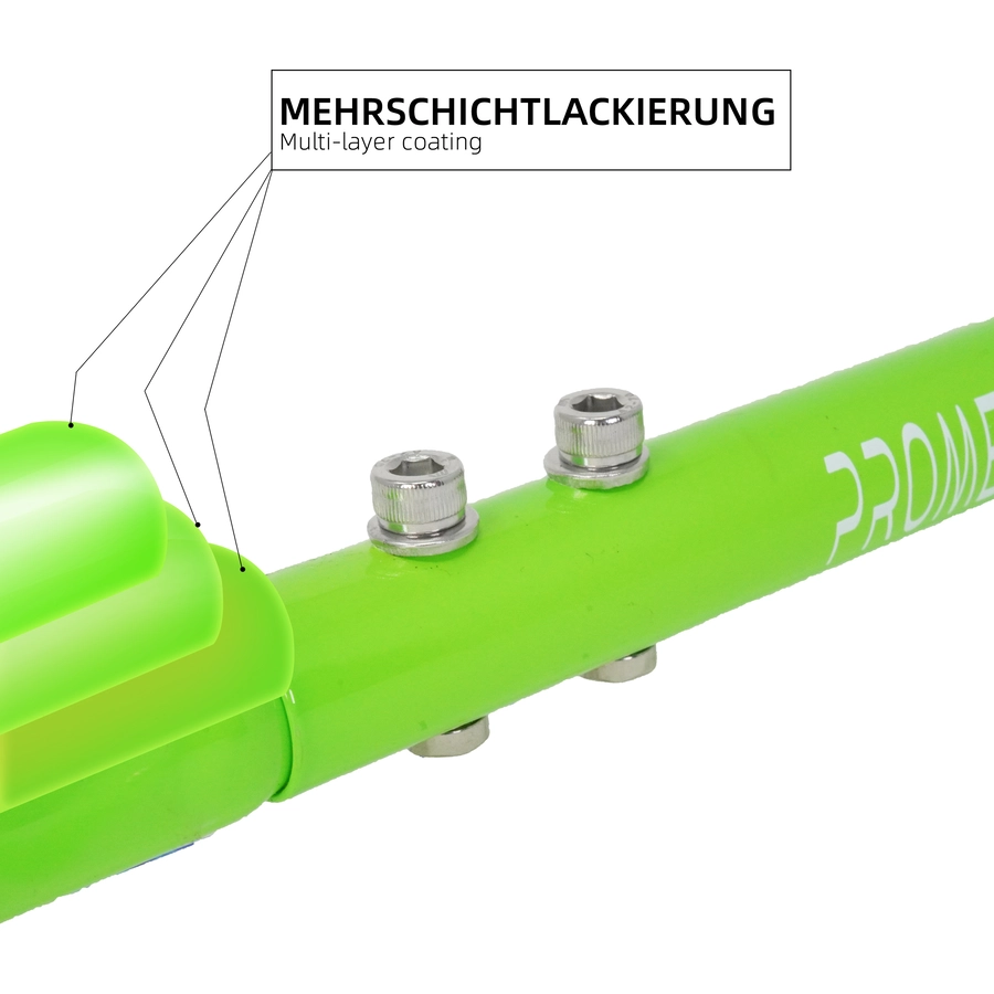 PROMETHEUS BICYCLES® Schiebestange für Kinderfahrrad grün