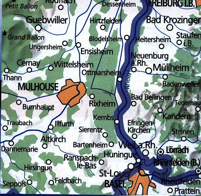 KUMMERLY - 2 ALSACE ELSASS MULHOUSE ECHELLE 1 50 000