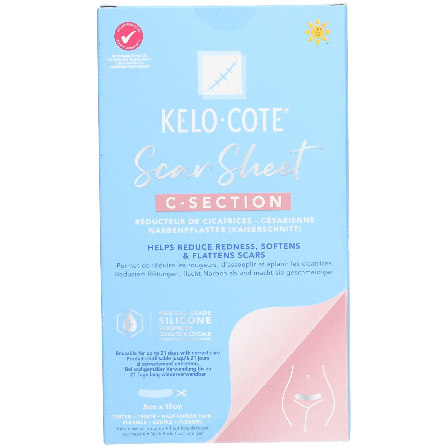 KELO-COTE® Silikon-Narbenpflaster Kaiserschnitt